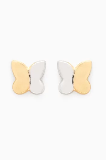 Butterfly Stud Earrings in 18kt Yellow Gold