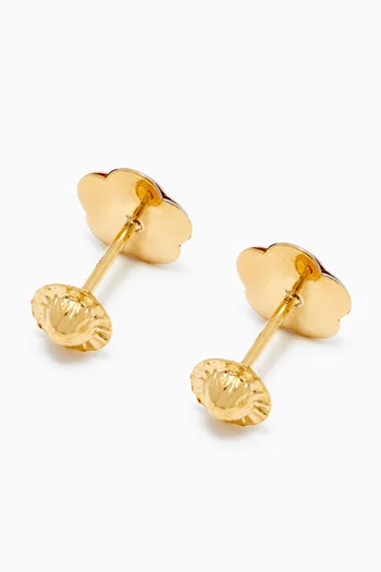 Flower Diamond Earrings in 18kt Gold