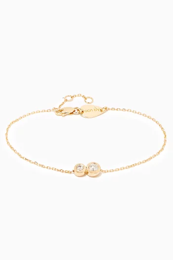 Duo Diamond Bracelet in 18kt Yellow Gold