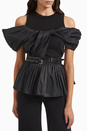 Double Thin Belt in Calfskin