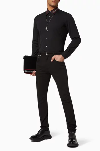 Selvedge Collar Stretch Poplin Shirt