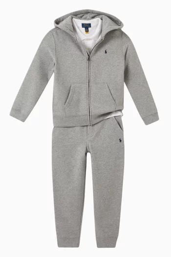 Cotton-Blend-Fleece Hoodie
