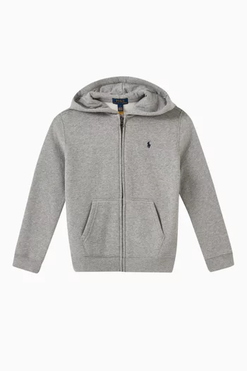 Cotton-Blend-Fleece Hoodie