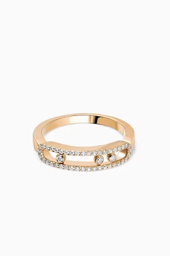 Baby Move Pavé Diamond Ring in 18kt Yellow Gold    