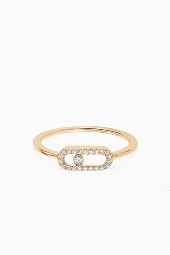 Move Uno Diamond Ring in 18kt Yellow Gold      