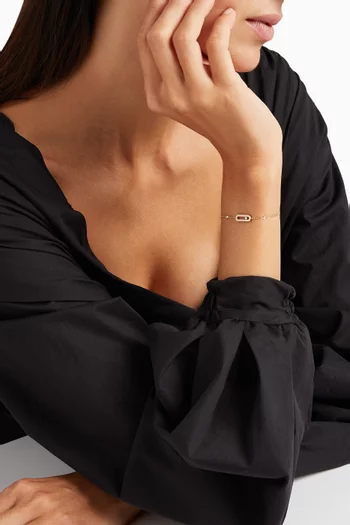 Move Uno Pavé Diamond Bracelet in 18kt Yellow Gold     