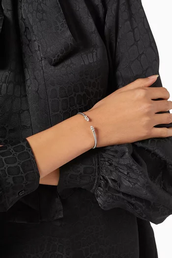سوار هيلينا مرصع بماس صغير وذهب أصفر عيار 18
