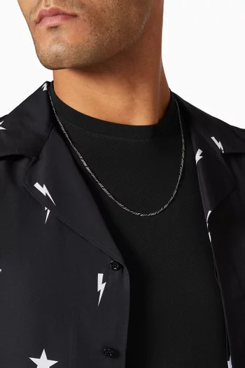 Figaro Chain Necklace in Sterling Silver