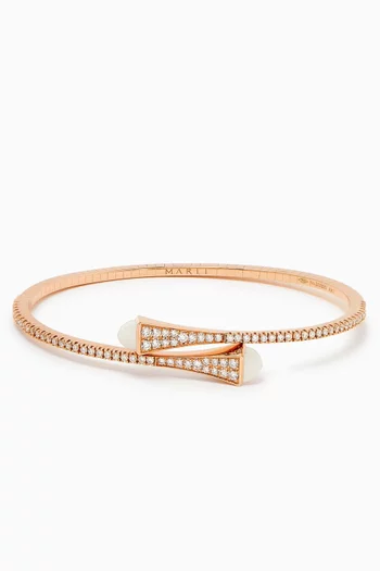 Cleo Diamond Slim Slip-on Bracelet in 18kt Rose Gold