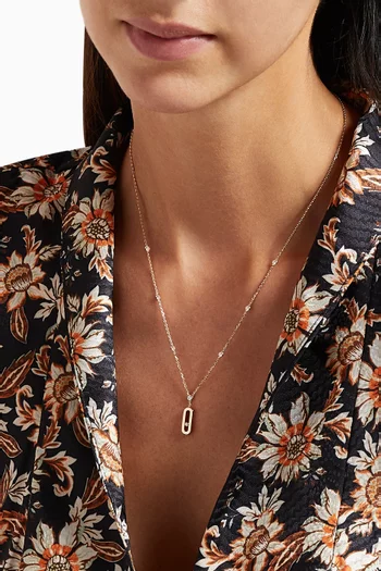 Move Uno Diamond Long Necklace in 18kt Rose Gold