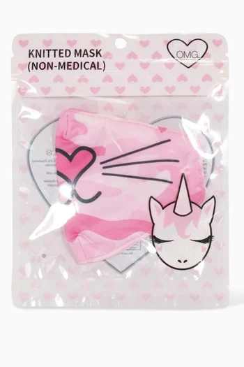Miss Bella Kitty Camo Print Face Mask   
