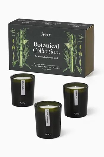 Green Botanical Votive Candles Gift Set, Set of 3  