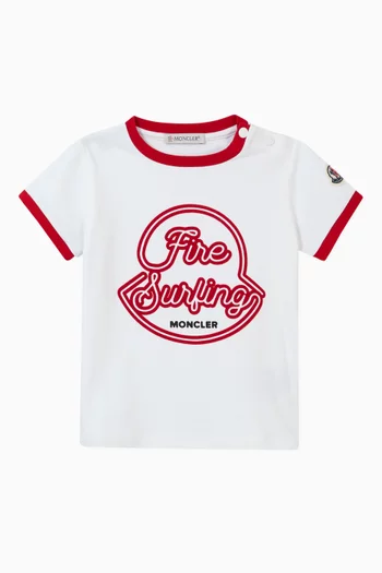Fire Surfing Graphic T-shirt in Cotton  