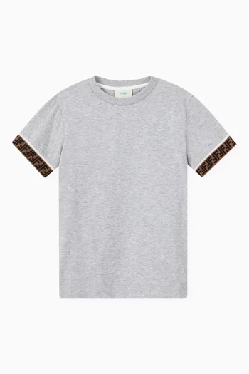 Monogram Cuff T-shirt in Cotton    