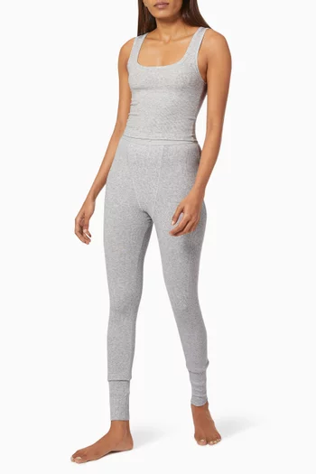 Cotton Rib Thermal Leggings      