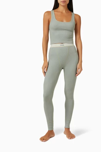 Cotton Rib Thermal Leggings