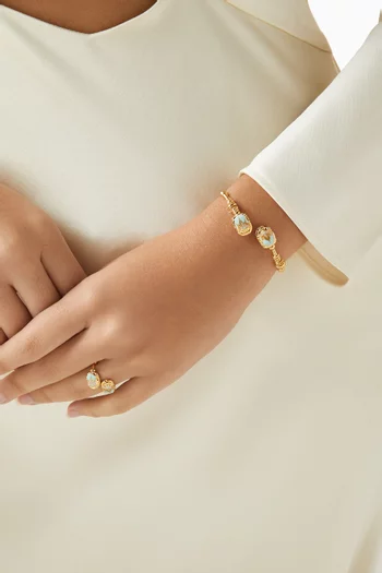 Duality Scaramouche Cuff Bracelet in Gold-plated Brass