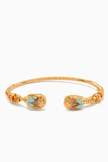 Duality Scaramouche Cuff Bracelet in Gold-plated Brass
