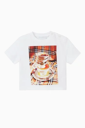 Tea Splash Cotton T-shirt  