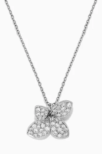 Petit Garden Necklace with Diamonds in 18kt White Gold