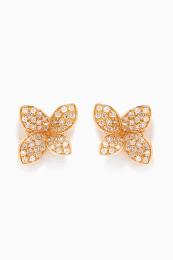 Petit Garden Earrings with Diamonds in 18kt Rose Gold  