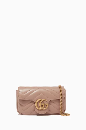 حقيبة مارمونت سوبر ميني بشعار GG جلد مبطن