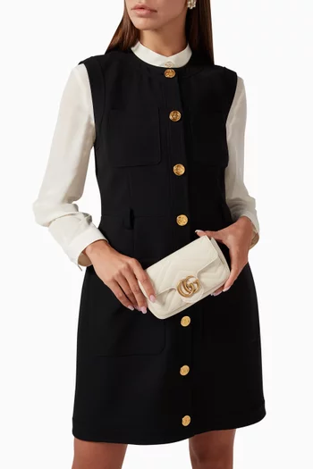 Super Mini GG Marmont Bag in Matelassé Leather    
