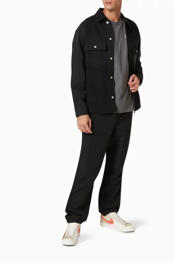 تي شيرت قطن بشعار الماركة المقوس صغير الحجم