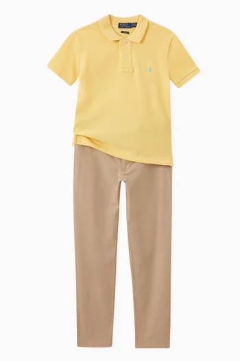 Custom Fit Polo in Cotton Mesh 