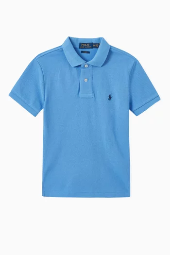 Custom Fit Polo in Cotton Mesh  