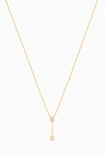 My Twin Tie Diamond Necklace in 18kt Yellow Gold 