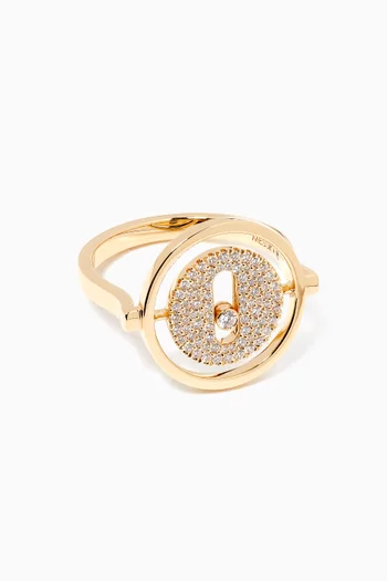 Lucky Move PM Pavé Diamond Ring in 18kt Gold