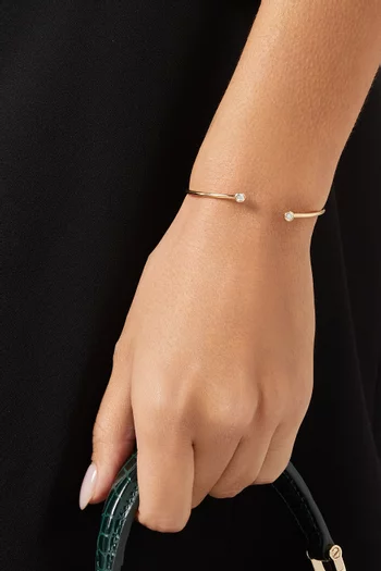 Diamond Bangle in 18kt Yellow Gold