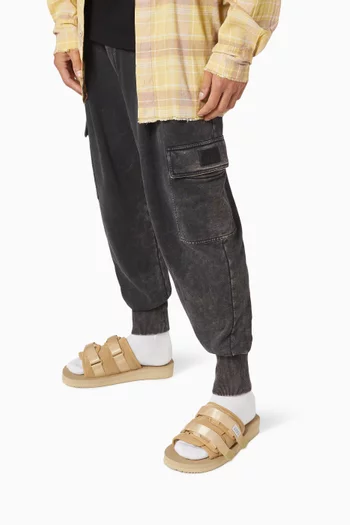Moto-VS Sandals in Suede      