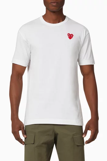Heart Logo Cotton T-shirt       