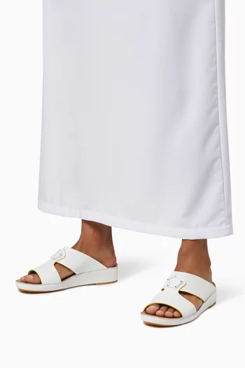 حذاء بينينسولا مفتوح جلد عجل ناعم