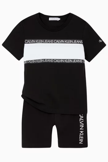 Institutional Logo Shorts in Organic Cotton Terry
