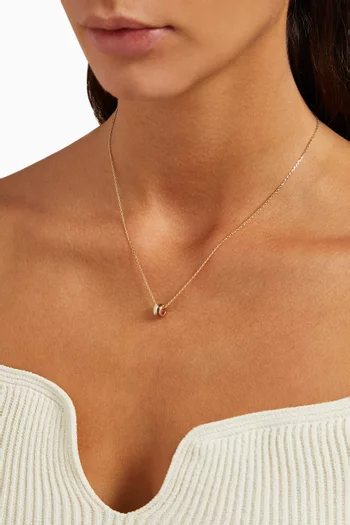 Quatre Classique Pendant with Diamond in 18kt Gold, XS Motif 