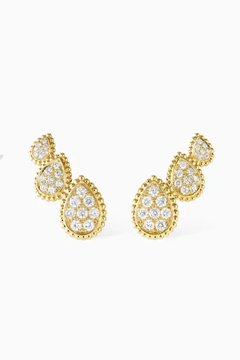 Serpent Bohème Diamond Stud Earrings in 18kt Yellow Gold, 3 Motifs       