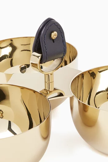 Wyatt Triple Nut Bowl in Stainless Steel