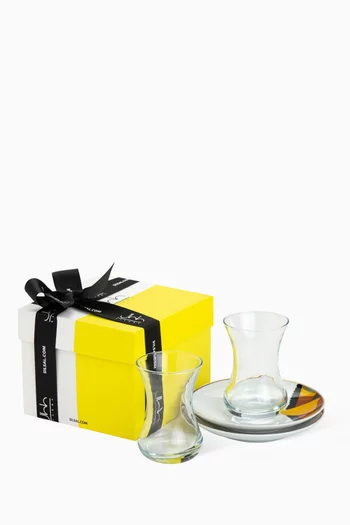 طقم استكانات وأطباق شاي سرب، قطعتان