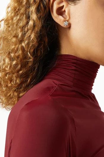 Belle Snowflake Earrings in Sterling Silver