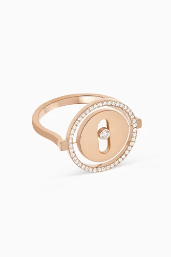 Lucky Move PM Diamond Ring in 18kt Rose Gold