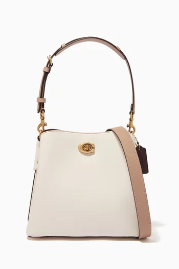 Willow Bucket Bag in Colour-block Leather
