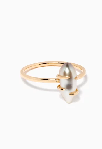 Pearl Ring in 18kt Yellow Gold