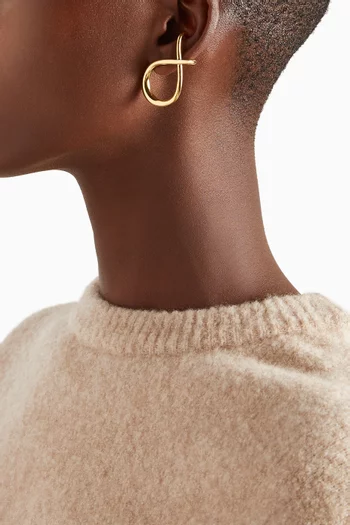 Criss Cross Single Earring in 18kt Vermeil    