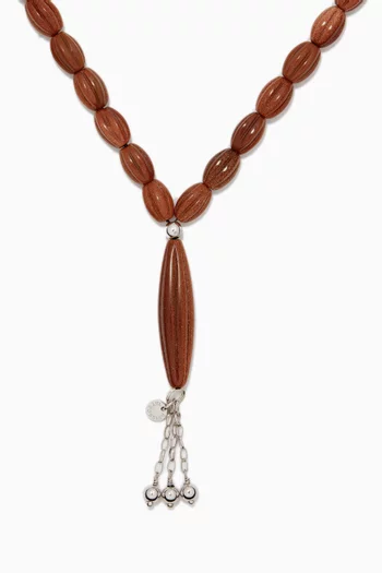 Scalloped Worry Beads in Goldstone