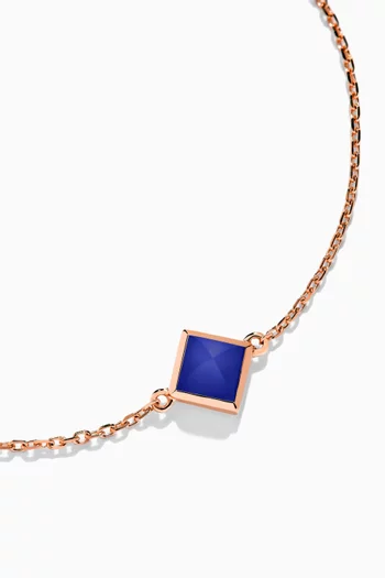 Cleo Pyramid Bracelet with Lapis Lazuli in 18kt Rose Gold           