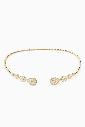 قلادة رقبة سيربنت بوهيم مرصعة بالماس ذهب عيار 18