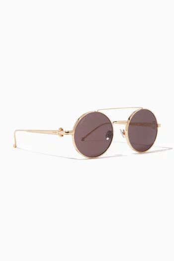 Pasha de Cartier Round Sunglasses in Metal   